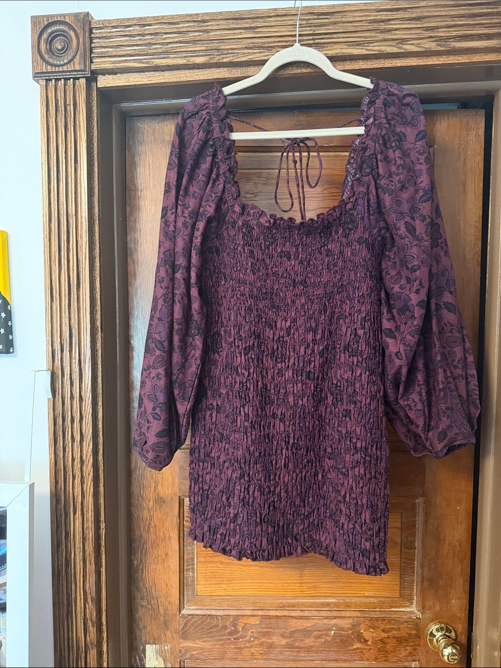 Free People Burgundy Floral dress